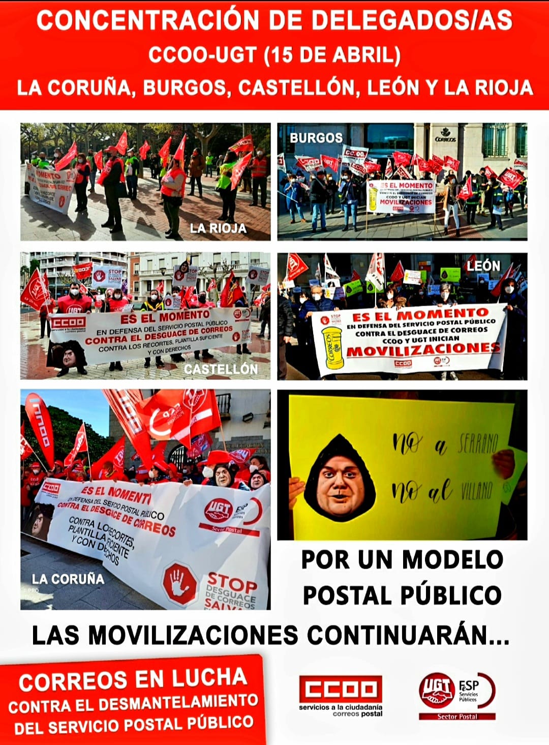 Concentraciones delegados UGT-CCOO 15 04 2021