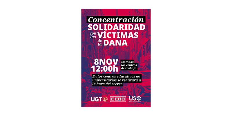 8 de noviembre: concentración en solidaridad con las víctimas de la DANA