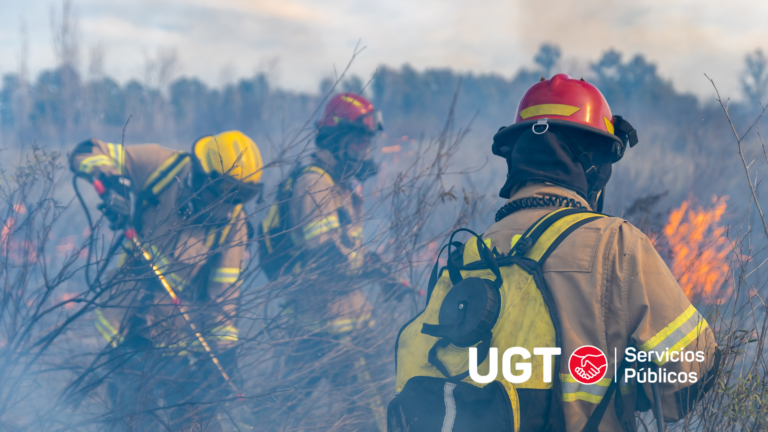 Lee más sobre el artículo UGT agradece el esfuerzo de los servicios de emergencia y, de forma especial, de los bomberos ante la ola de incendios