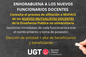 Elección de entidad y alta de beneficiarios: las primeras gestiones de afiliación a Muface de los nuevos mutualistas de la enseñanza pública no universitaria