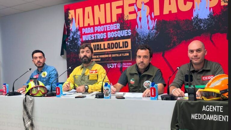 Lee más sobre el artículo UGT y CCOO convocan una gran manifestación en Valladolid para exigir la dignificación de los colectivos de bomberos forestales y agentes medioambientales