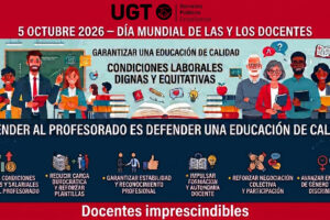 En el Día Mundial de los Docentes, UGT SP reivindica una profesión docente digna, reconocida y con futuro