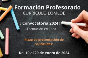 Formación del profesorado sobre el currículo LOMLOE. Convocatoria 2024