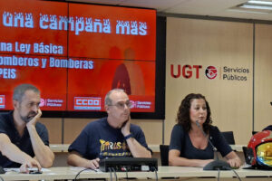 UGT Servicios Públicos y CCOO reclaman una ley básica de bomberos que garantice la coordinación de los servicios de prevención y extinción de incendios