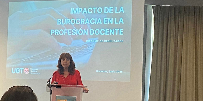 En este momento estás viendo UGT presenta en Bruselas los resultados del informe sobre el exceso de burocracia que sufren los docentes y exige a las Administraciones educativas medidas urgentes de solución